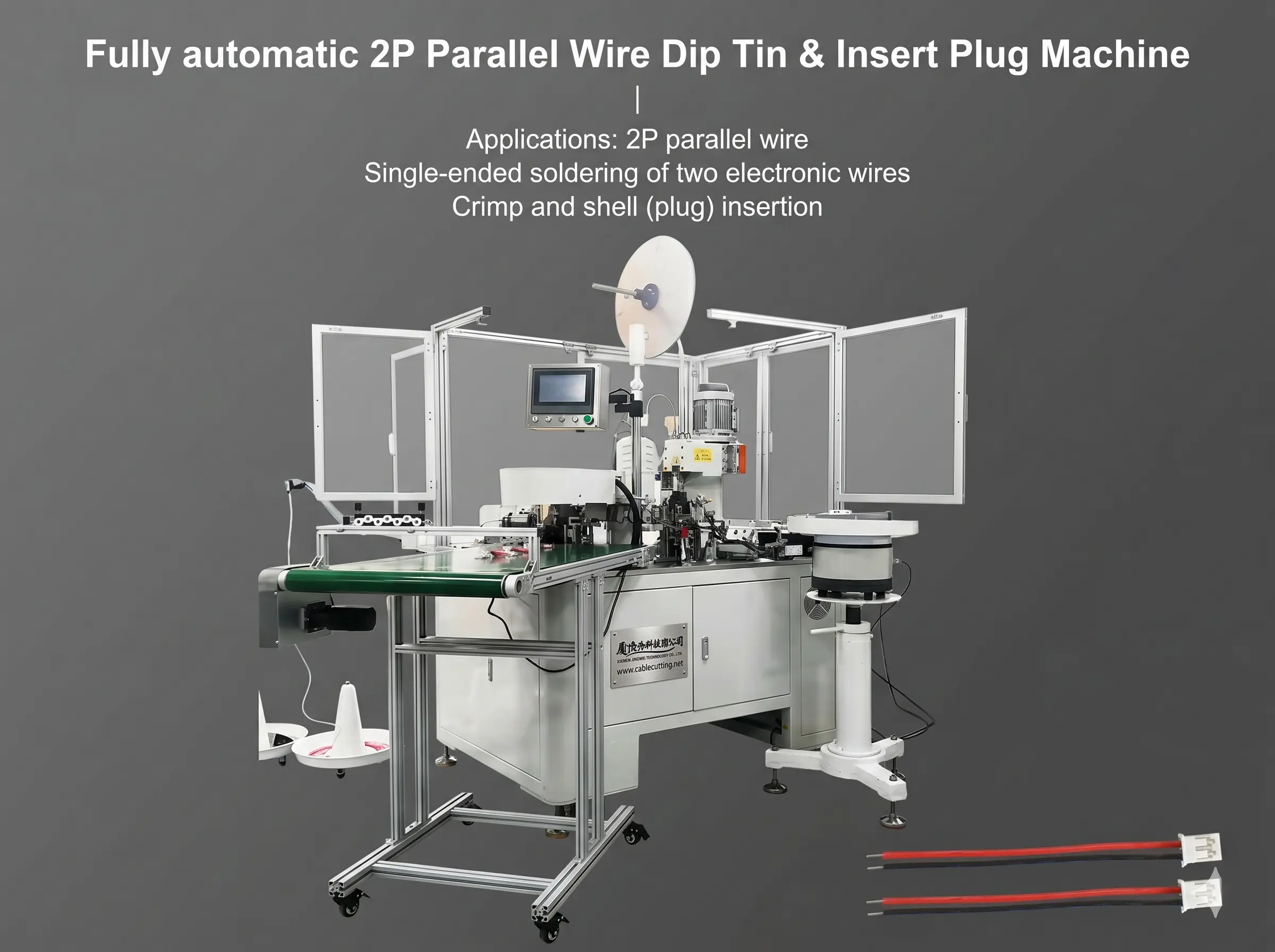 Automatic 2-P Parallel Wire Dip Tinning Machine
