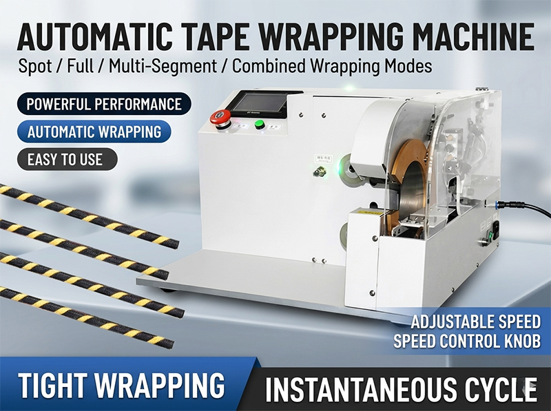 Touch Screen Tape Wrapping Machine WPM-303 with Video Guide