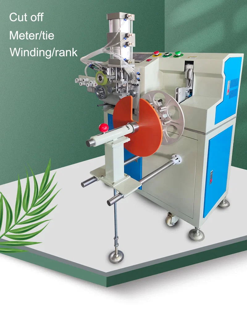  steel wire rope statistical length coiled cut tied Machine, cable Coiling Tying Bundle With Meter Counting, Wire Cutting coil Winding Binding Machine, Cable Rewinding Machine, Fully Automatic Binding Wire Tying Machine, Wire Winding Coil Machine 