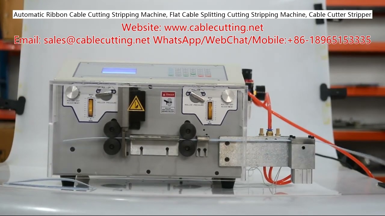 Automatic Ribbon Cable Cutting and Stripping Machine for Flat Cable Splitting
