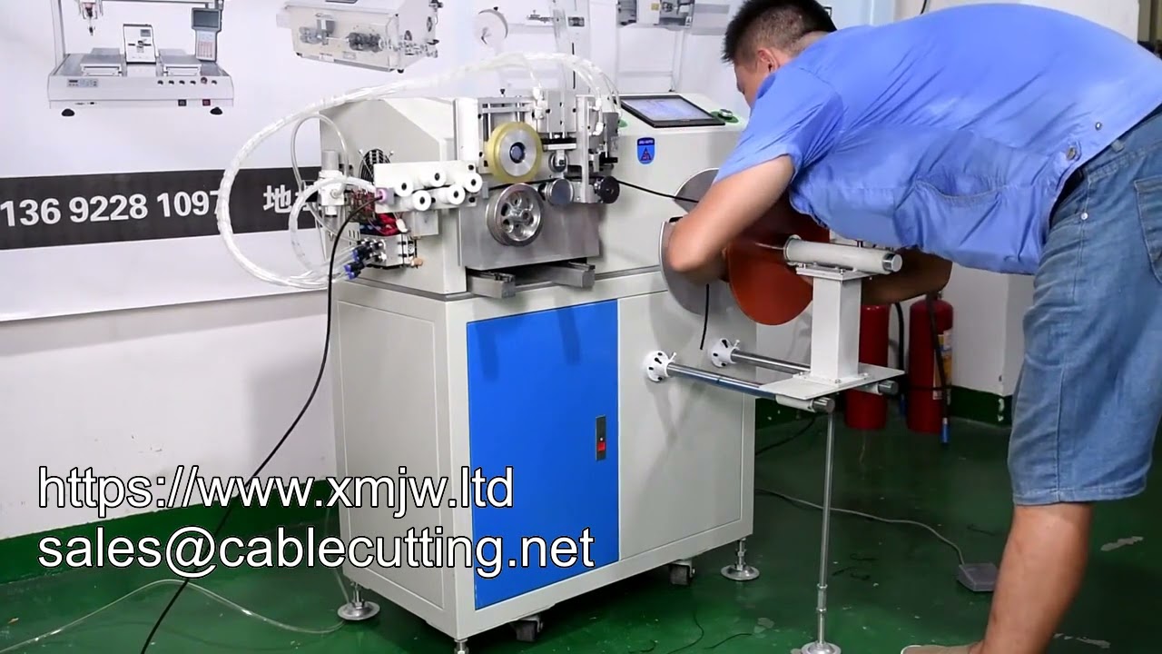 Automatic Wire Cable Cutting Coiling Tying Bundle Machine with Meter Counting