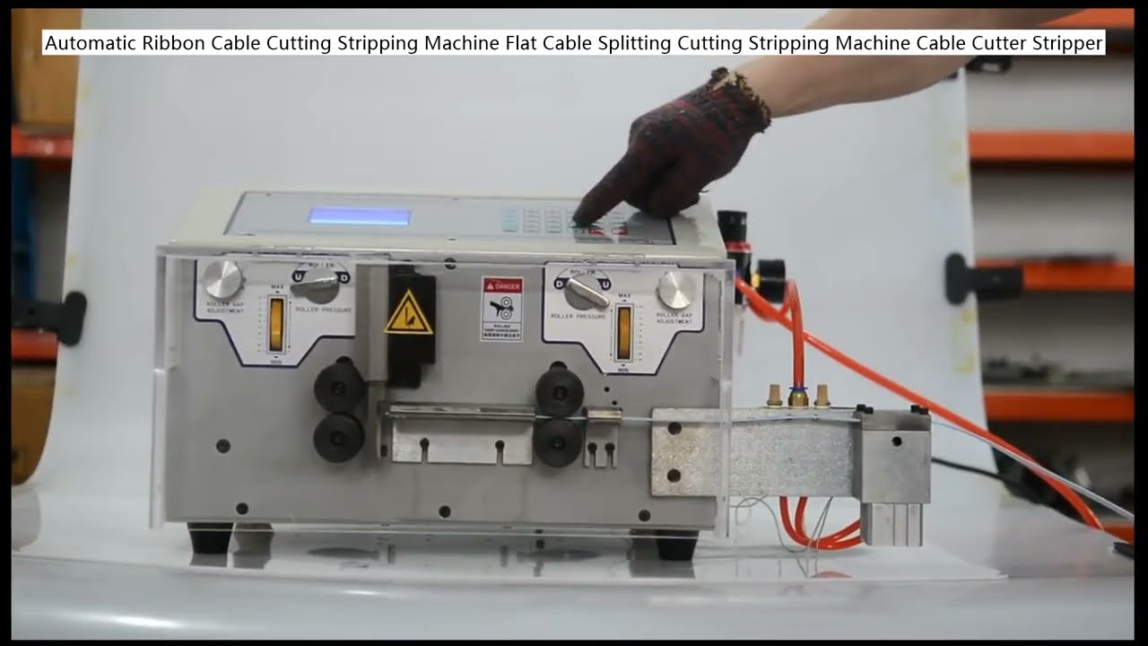 Automatic Ribbon Cable Cutting Stripping Machine for Flat Cable Splitting