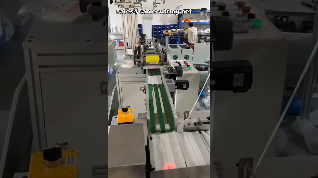 Full Automatic One Drag Two Production Line Disposable Flat Face Mask Making Machine