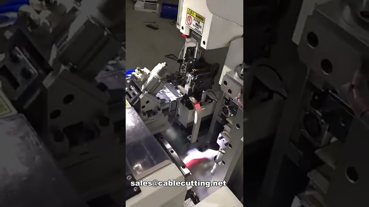 automatic both ends flat ribbon cable cutting stripping and crimping machine