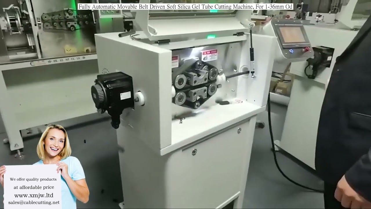 Fully Automatic Movable Belt Driven Soft Silica Gel Tube Cutting Machine for 1-36mm OD