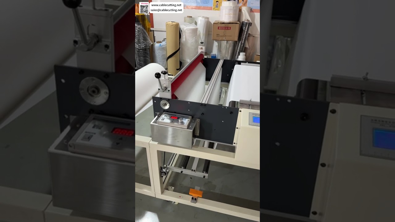 Premium Roll to Sheet Cutter For Paper Plastic Film Non Woven Fabric Manufacturing Setup