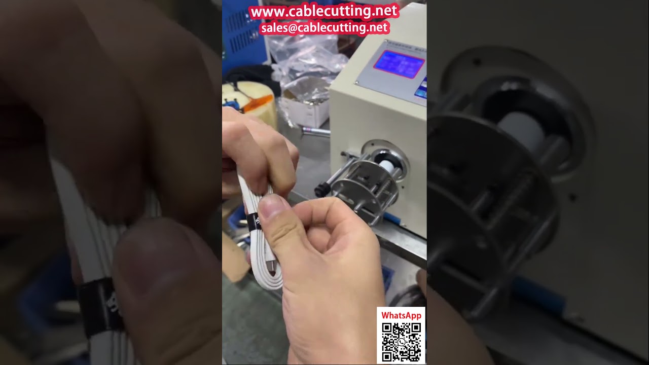 Universal Automatic Cable Coiling and Wrapping Machine for Data, Power, Network Cables