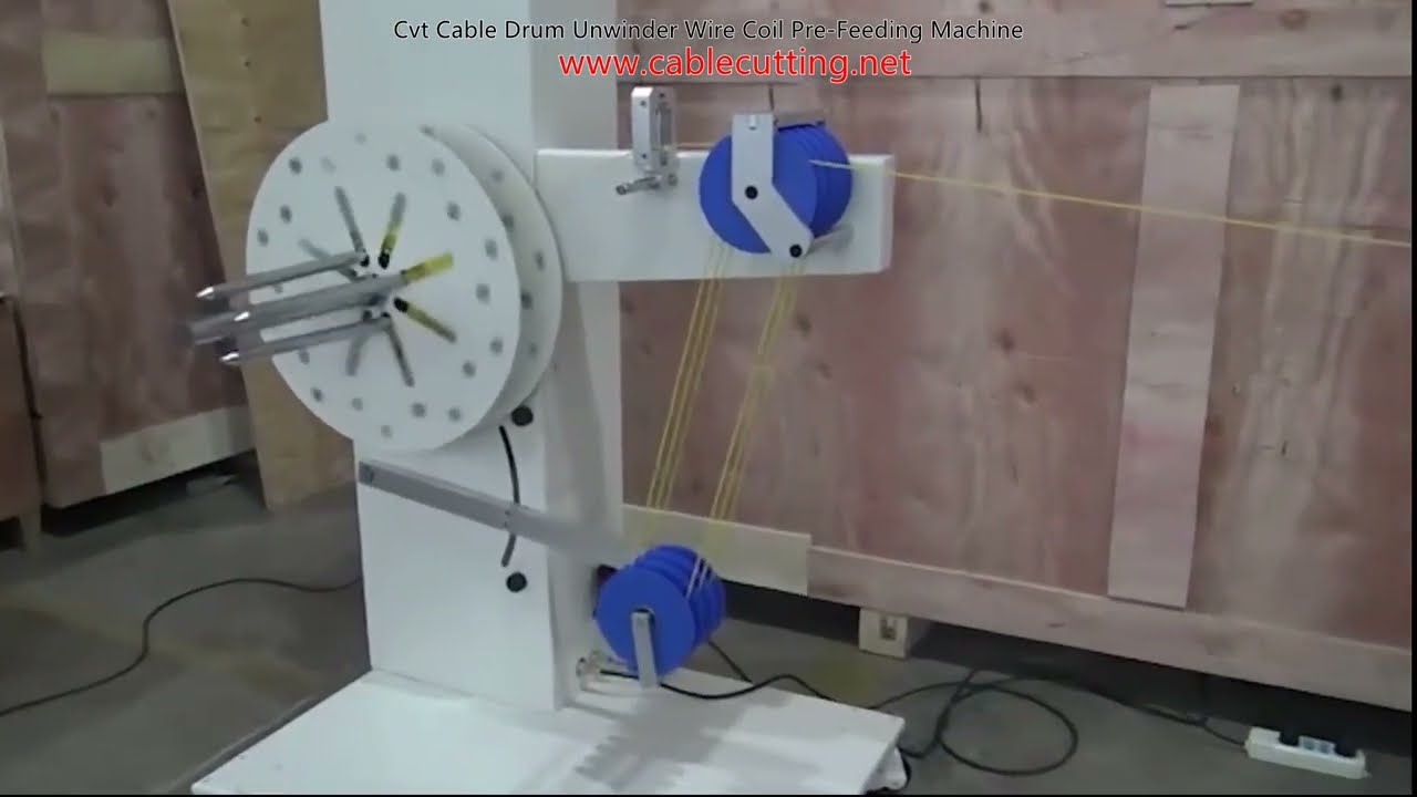 CVT Cable Drum Unwinder and Wire Coil Pre-Feeding Machine