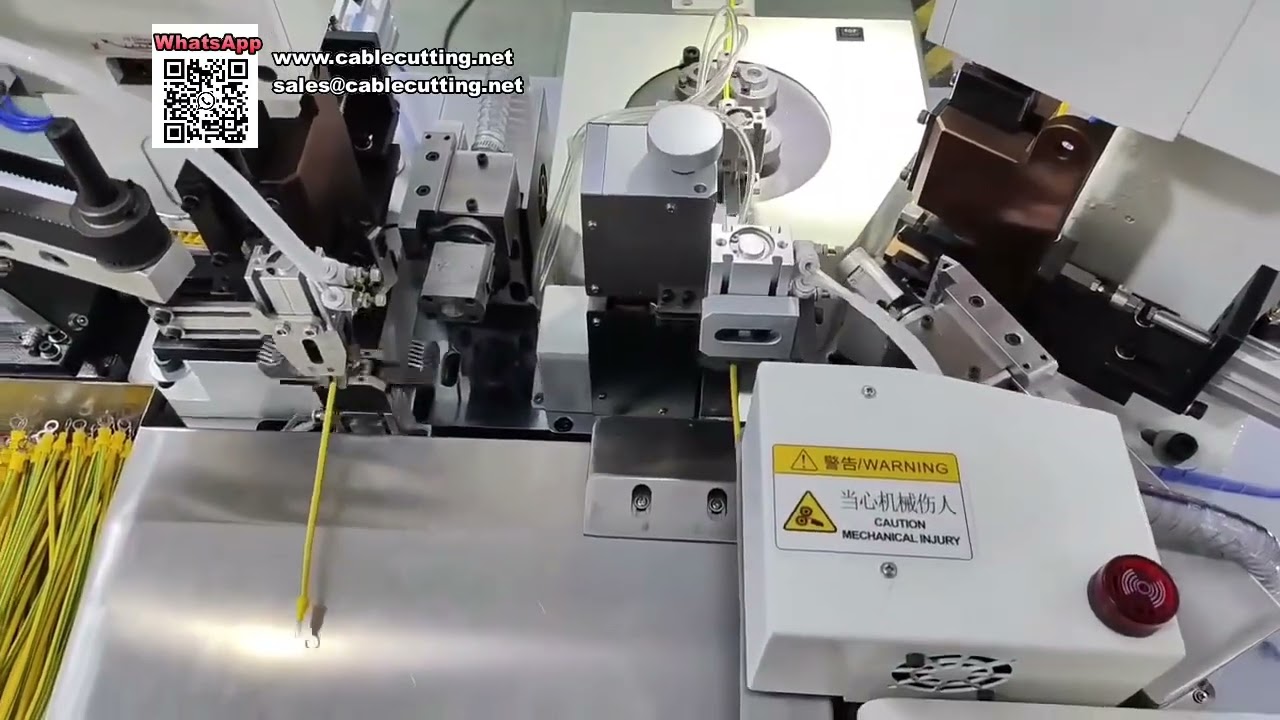 Automatic Cold Pressing Ring Terminal Crimping Machine with Vibratory Bowl Feeder - Video