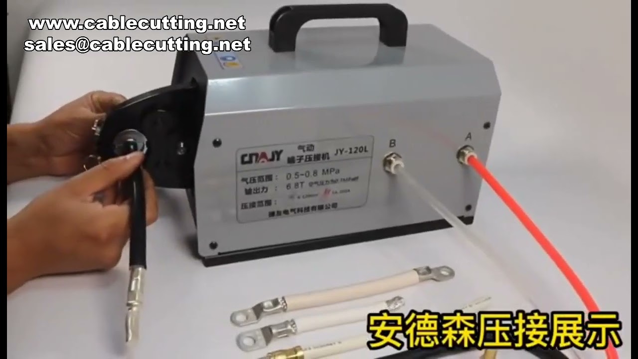 Powerful Pneumatic Terminal Crimping Machine for Copper and Open Barrel Lugs