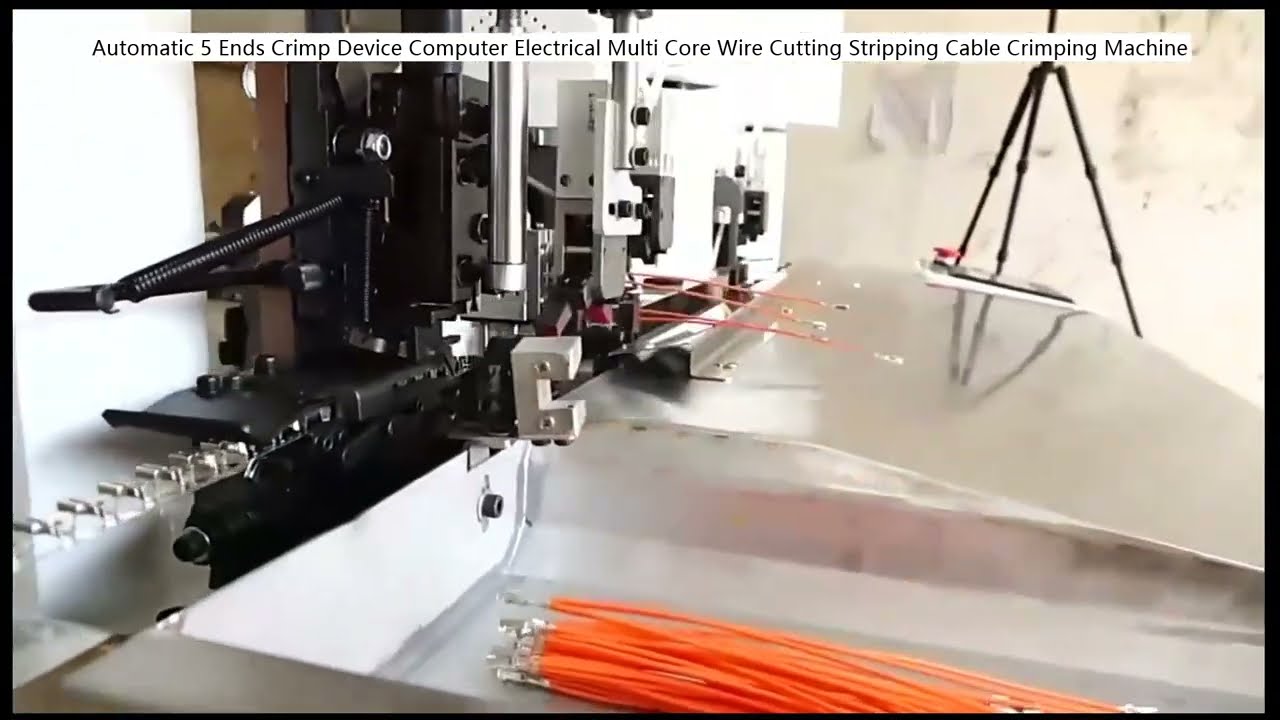 Automatic 5-Ends Crimp Device for Computer Electrical Multi-Core Wire Cutting, Stripping, and Crimping