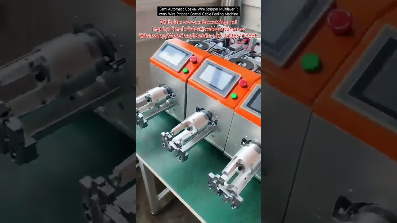 Semi-Automatic Coaxial Wire Stripper | Multilayer Rotary Coaxial Cable Peeling Machine