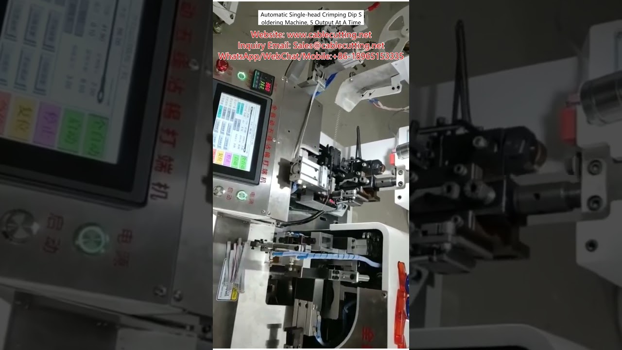 Automatic Single head Crimping Dip Soldering Machine, 5 Output At A Time