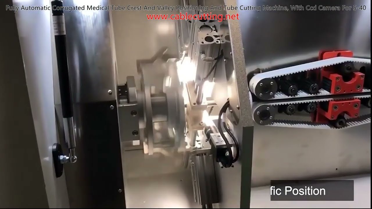Fully Automatic Corrugated Medical Tube Crest and Valley Positioning and Cutting Machine