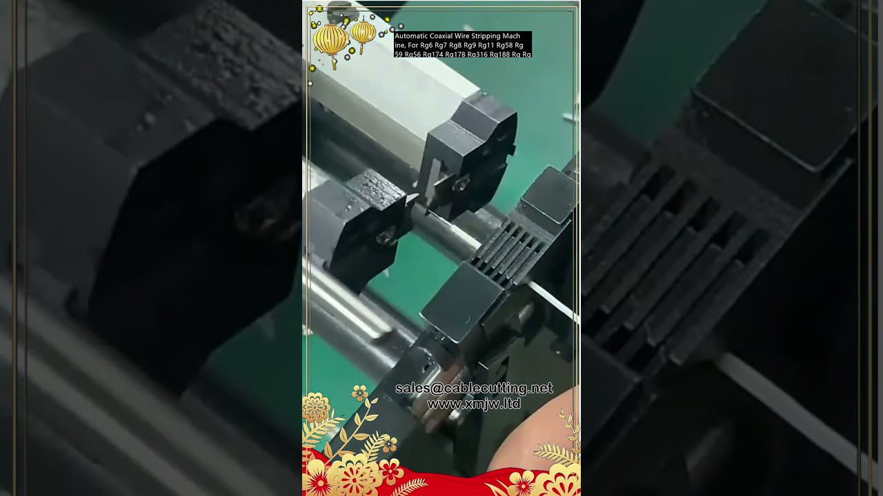 Automatic Coaxial Wire Stripping Machine for RG-6, RG-7, RG-8, RG-9, RG-11, RG-58, RG-59, RG-174, RG-316