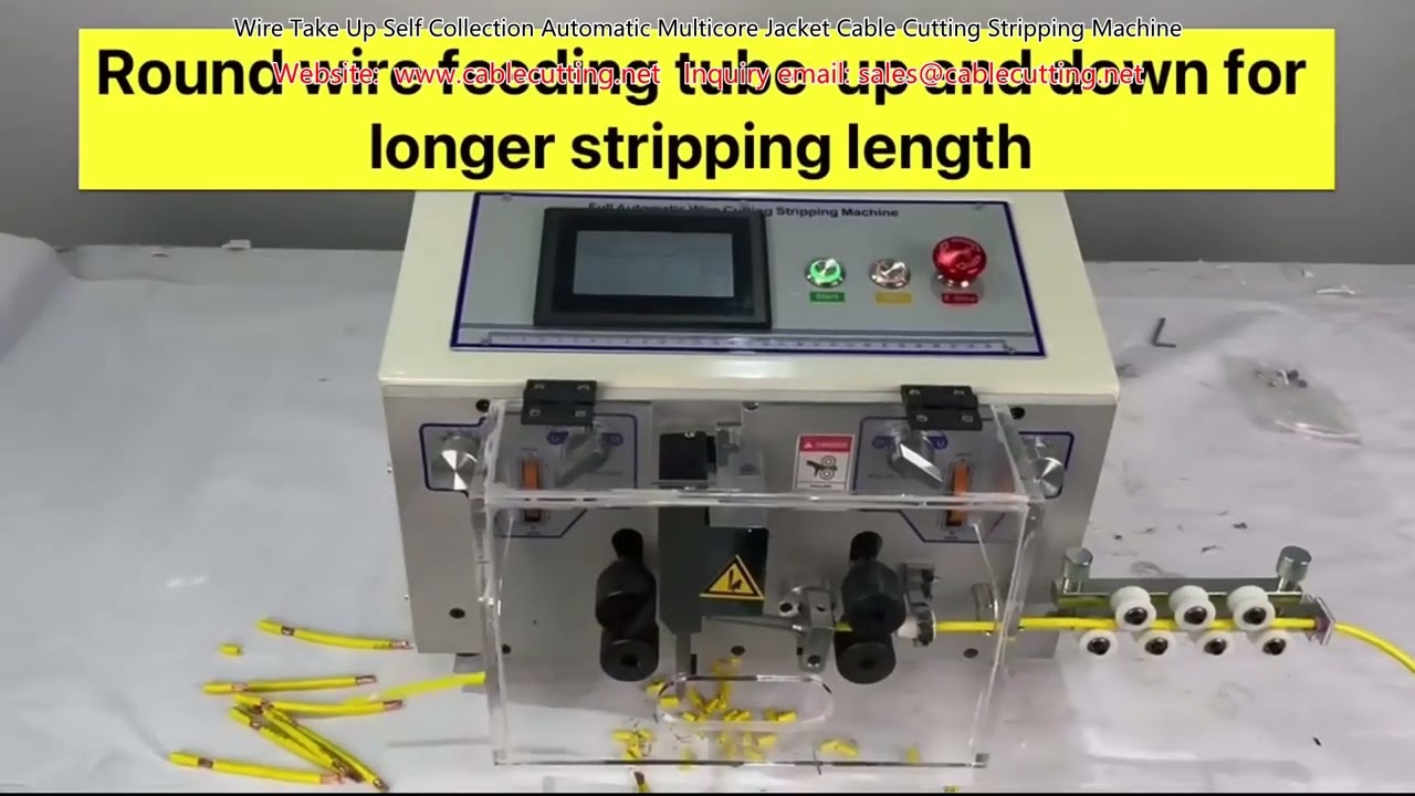 Automatic Wire Take-Up Self-Collection Multicore Cable Cutting and Stripping Machine