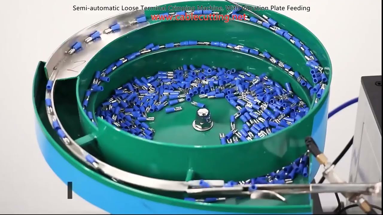 Semi-Automatic Loose Terminal Crimping Machine with Vibration Plate Feeder
