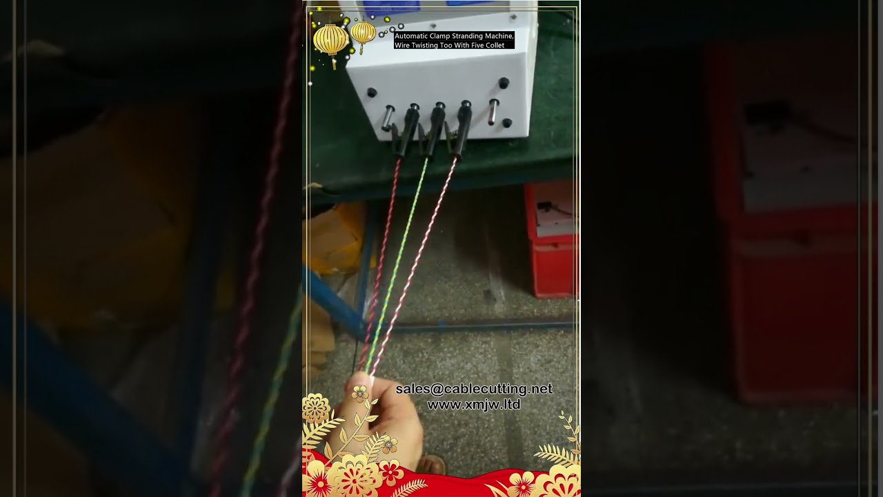 Automatic Clamp Stranding Machine with 5-Collet Wire Twisting