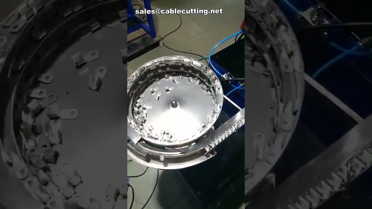 Vibrating Plate Crimp Machine for Insulated Ring Terminals | Automated Wire Processing
