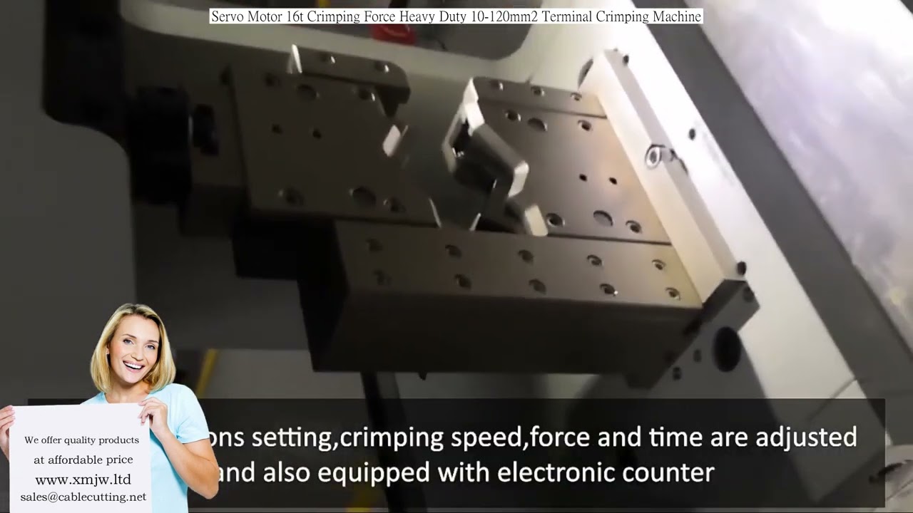 Servo Motor 16-ton Crimping Force Heavy Duty 10-120mm² Terminal Crimping Machine