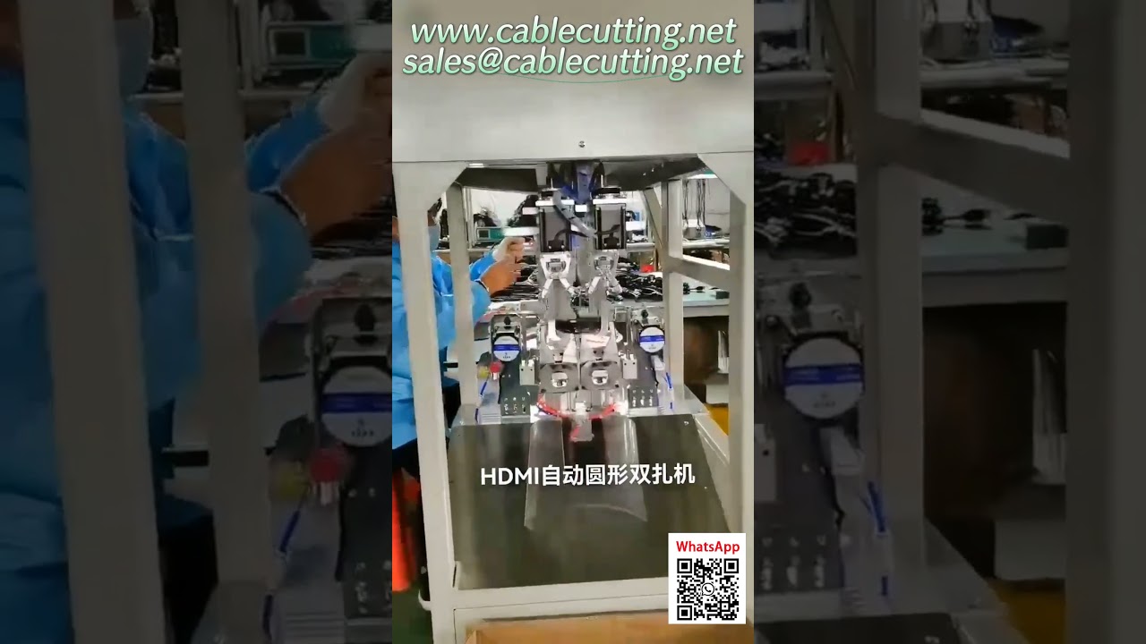 High-Speed Automatic HDMI Cable Wire Processing and Crimping Machine
