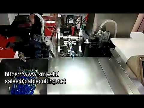 Fully Automatic Wire Cutting Stripping Single Head Waterproof Plug Inserting Crimping Machine