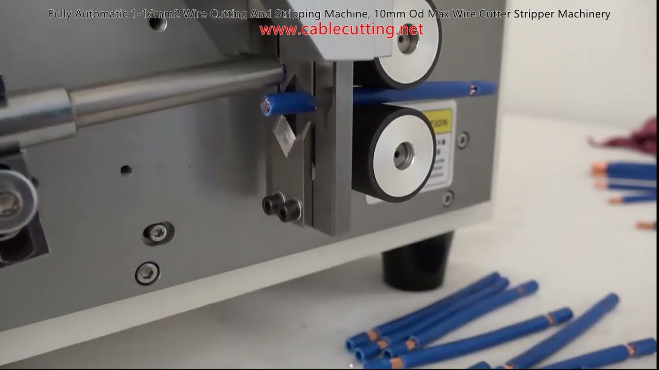 Fully Automatic 1-16mm² Wire Cutting and Stripping Machine, 10mm OD Max Wire Cutter Stripper
