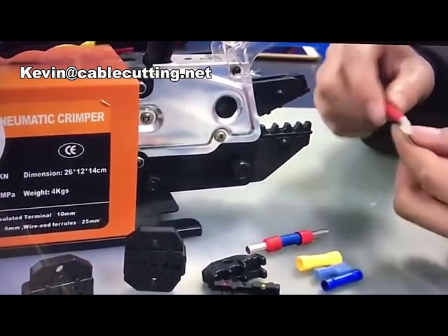Pneumatic Air Powered Wire Cable Quadrilateral Terminal Crimping Machine Tool
