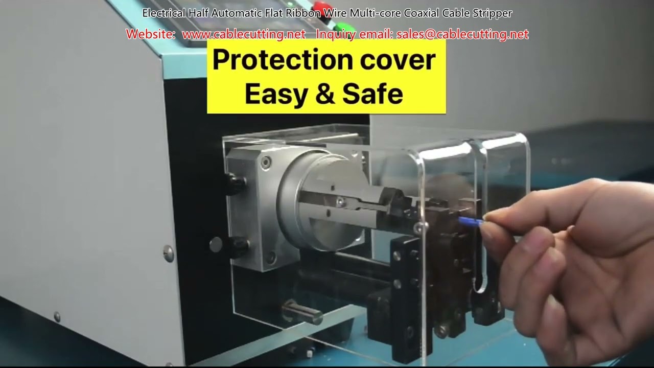 Electrical Half-Automatic Flat Ribbon and Multi-Core Coaxial Cable Stripper Machine