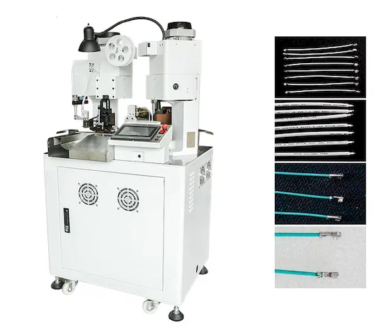 Full automatic servo cable both sides crimping machine
